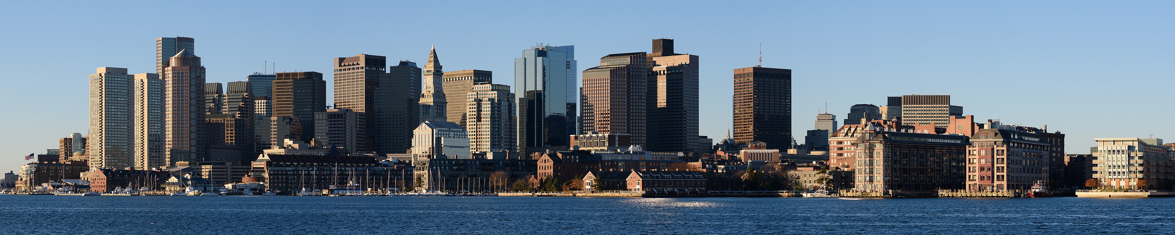 Boston waterfront skyline viewed from East Boston.