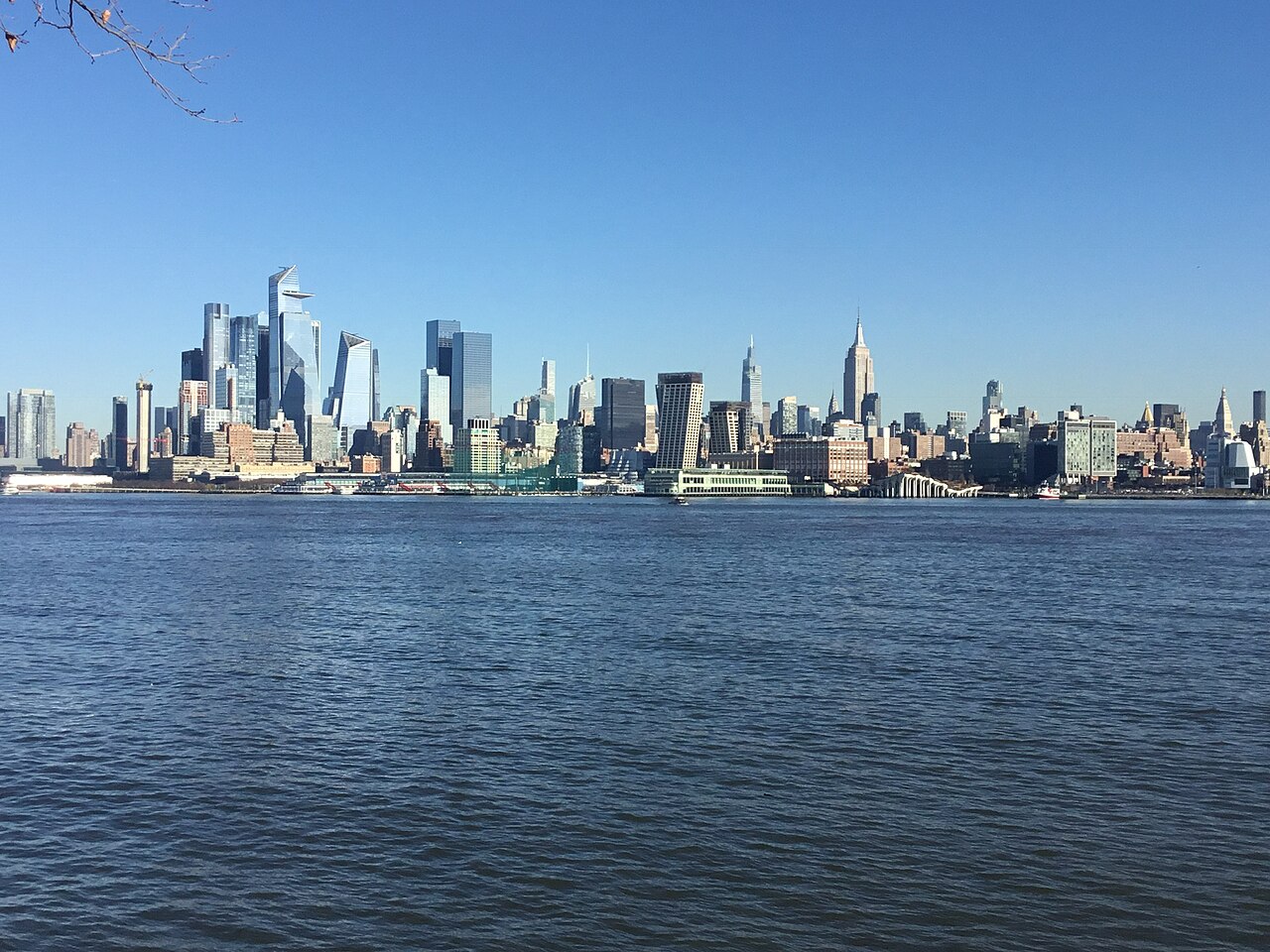 Manhattan skyline seen across the Hudson River from Hoboken.
